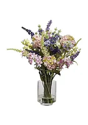 Nearly Natural Lavender and Hydrangea Silk Flower Arrangement