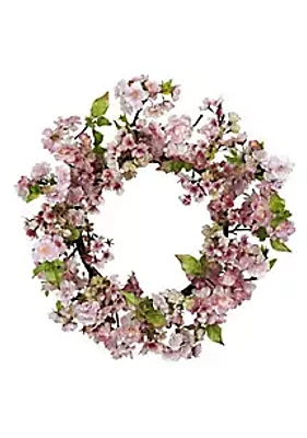 Nearly Natural 24-Inch Cherry Blossom Wreath