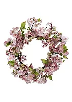 Nearly Natural 24-Inch Cherry Blossom Wreath