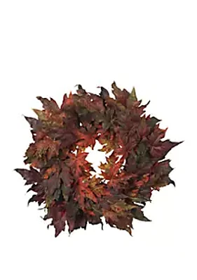 Nearly Natural 30 in Maple Leaf Wreath