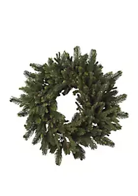 Nearly Natural 30 in Pine and Pinecone Wreath