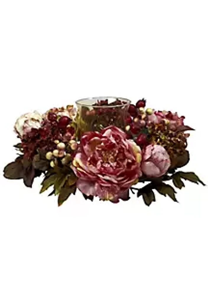 Nearly Natural Peony Hydrangea Candelabrum