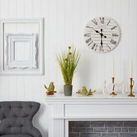 Grass and Dandelion with Cement Planter