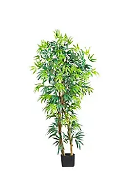 Nearly Natural 5' Curved Bamboo Silk Tree