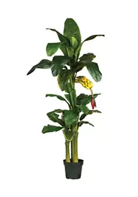 Nearly Natural Triple Stalk Banana Silk Tree