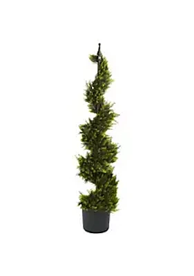 Nearly Natural 4' Cypress Spiral Silk Tree