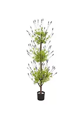 Nearly Natural 4' Lavender Topiary Silk Tree
