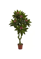 Nearly Natural 5-Foot Plumeria Tree UV Resistant (Indoor/Outdoor)
