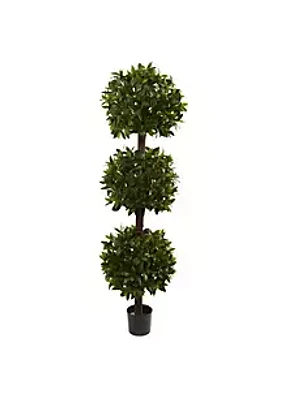 Nearly Natural 6.5' Sweet Bay Triple Ball Topiary