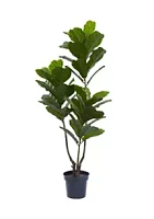 Nearly Natural 65-Inch Fiddle Leaf Tree UV Resistant (Indoor/Outdoor)