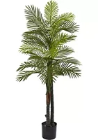 Nearly Natural Double Robellini Palm Tree Indoor/Outdoor