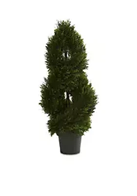Nearly Natural Double Pond Cypress Spiral Artificial Topiary Tree