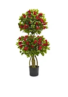 Nearly Natural 4-ft. Double Bougainvillea Artificial Topiary Tree