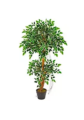 Nearly Natural 4-Foot Variegated Ficus Artificial Tree