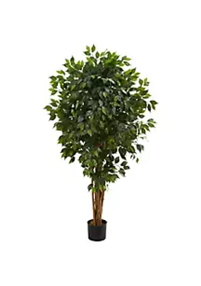 Nearly Natural -Foot Ficus Artificial Tree