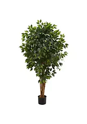 Nearly Natural -Foot Ficus Artificial Tree