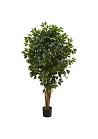 Nearly Natural -Foot Ficus Artificial Tree