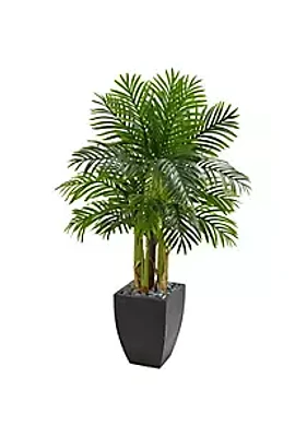 Nearly Natural Kentia Palm Artificial Tree in Black Planter