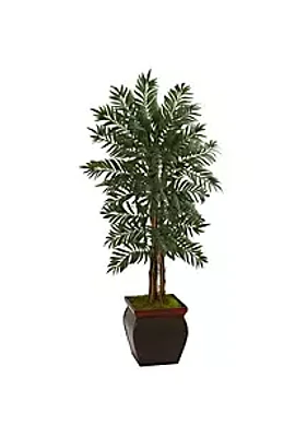 Nearly Natural 5-Foot Parlor Palm Artificial Tree in Decorative Planter