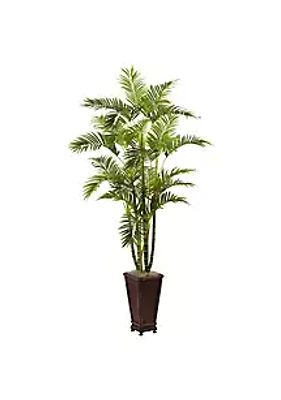 Nearly Natural 6.5' Areca with Decorative Planter