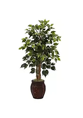 Nearly Natural 44'' Ficus Tree with Decorative Planter