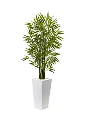 Nearly Natural Bamboo Tree with Planter,  Indoor/Outdoor