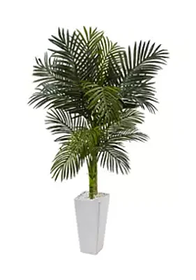 Nearly Natural Golden Cane Palm Tree in Tower Planter