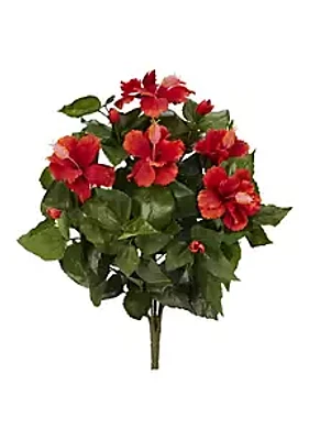 Nearly Natural 20-Inch Hibiscus Artificial Plant (Set of 4)