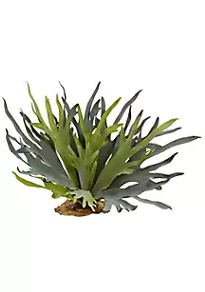 Nearly Natural 21-Inch Staghorn Fern (Set of 2)