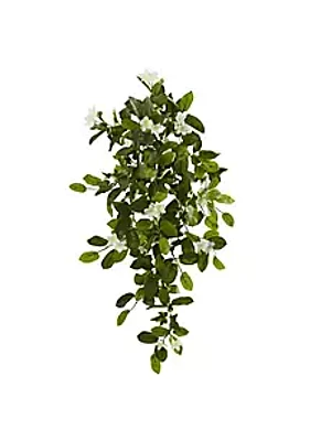 Nearly Natural 19-Inch Mixed Stephanotis and Ivy Hanging Artificial Plant (Set of 4)