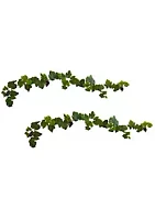 Nearly Natural 6-Foot Grape Leaf Deluxe Garland with Grapes (Set of 2)