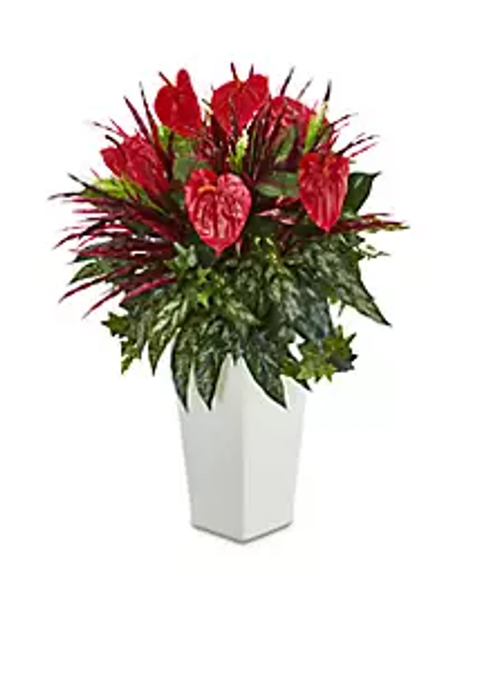 Nearly Natural Mixed Anthurium Artificial Plant