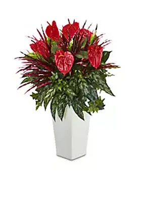 Nearly Natural Mixed Anthurium Artificial Plant
