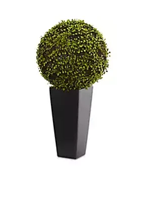 Nearly Natural Mohlenbechia Ball Artificial Plant in Tower Vase