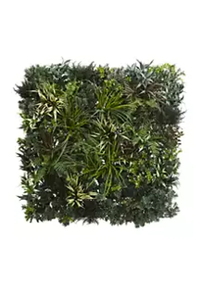 Nearly Natural Greens and Fern Living Wall Indoor/Outdoor