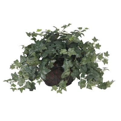 Puff Ivy with Vase Silk Plant