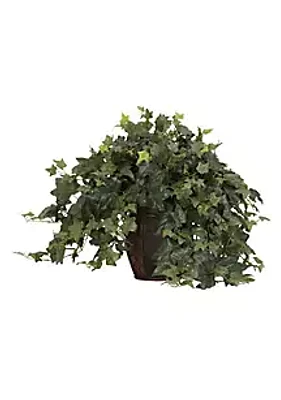 Nearly Natural Puff Ivy with Decorative Vase Silk Plant