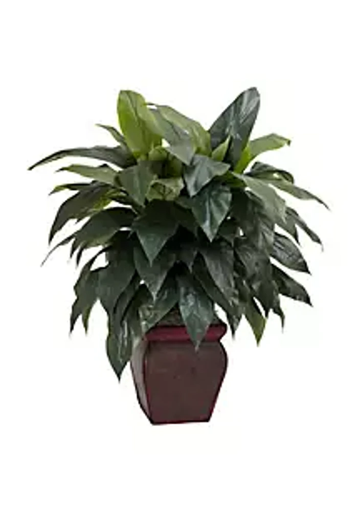 Nearly Natural Cordyline Silk Plant with Decorative Vase
