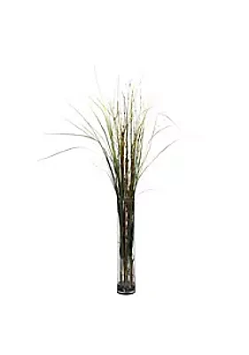 Nearly Natural Grass and Bamboo with Cylinder Silk Plant