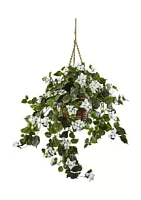 Nearly Natural Bougainvillea Hanging Basket