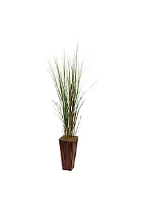 Nearly Natural Bamboo Artificial Grass in Bamboo Planter