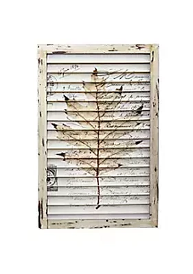 Nearly Natural Maple Leaf Window Shutter Wall Décor