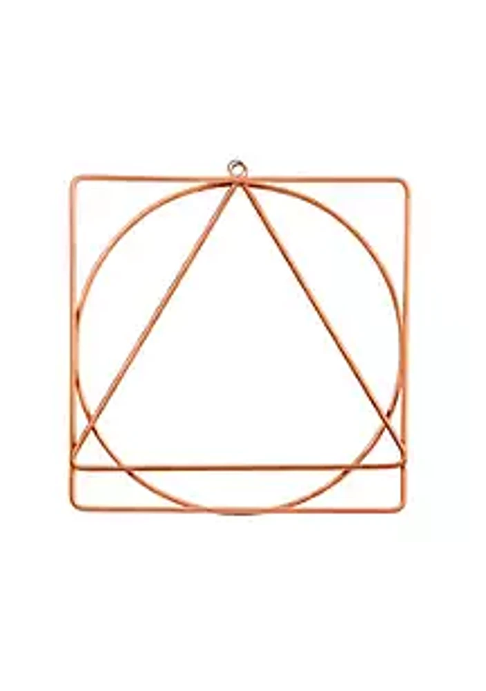 Nearly Natural 10-Inch Metal Geometric Circlet Wall Art Décor (Set of 3)