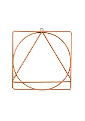 Nearly Natural 10-Inch Metal Geometric Circlet Wall Art Décor (Set of 3)