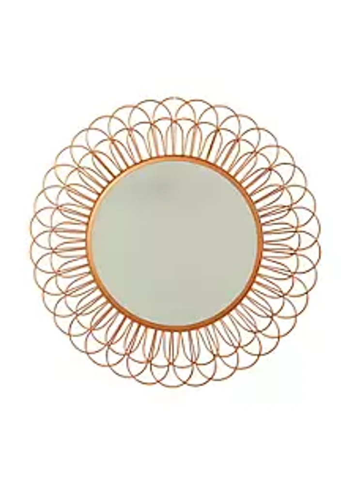 Nearly Natural 34-Inch Scalloped Mirror Wall Decor