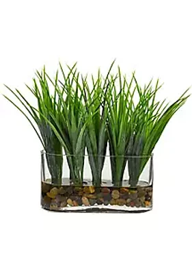 Nearly Natural Vanilla Grass Artificial Plant in Oval Vase