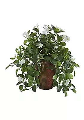 Nearly Natural Stephanotis and Ivy Artificial Plant in Decorative Planter