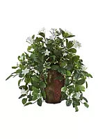 Nearly Natural Stephanotis and Ivy Artificial Plant in Decorative Planter