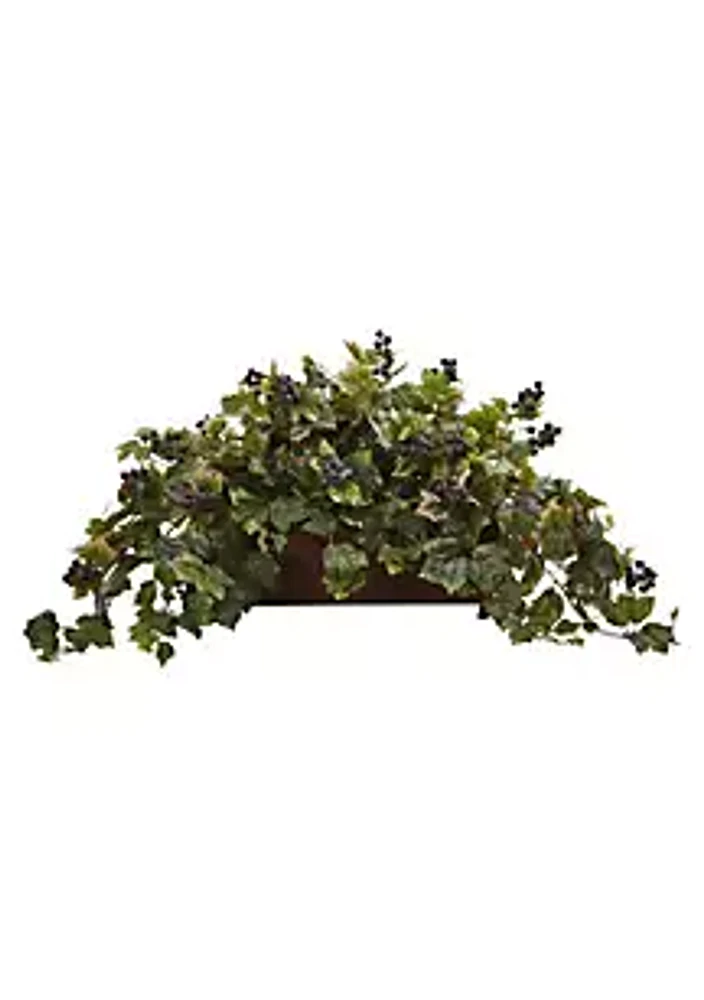 Nearly Natural Grape Leaf Artificial Plant in Decorative Planter