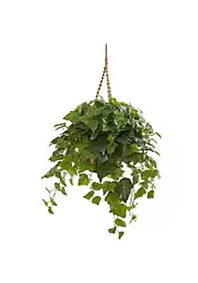 Nearly Natural 38-Inch London Ivy Artificial Plant in Hanging Basket (Real Touch)